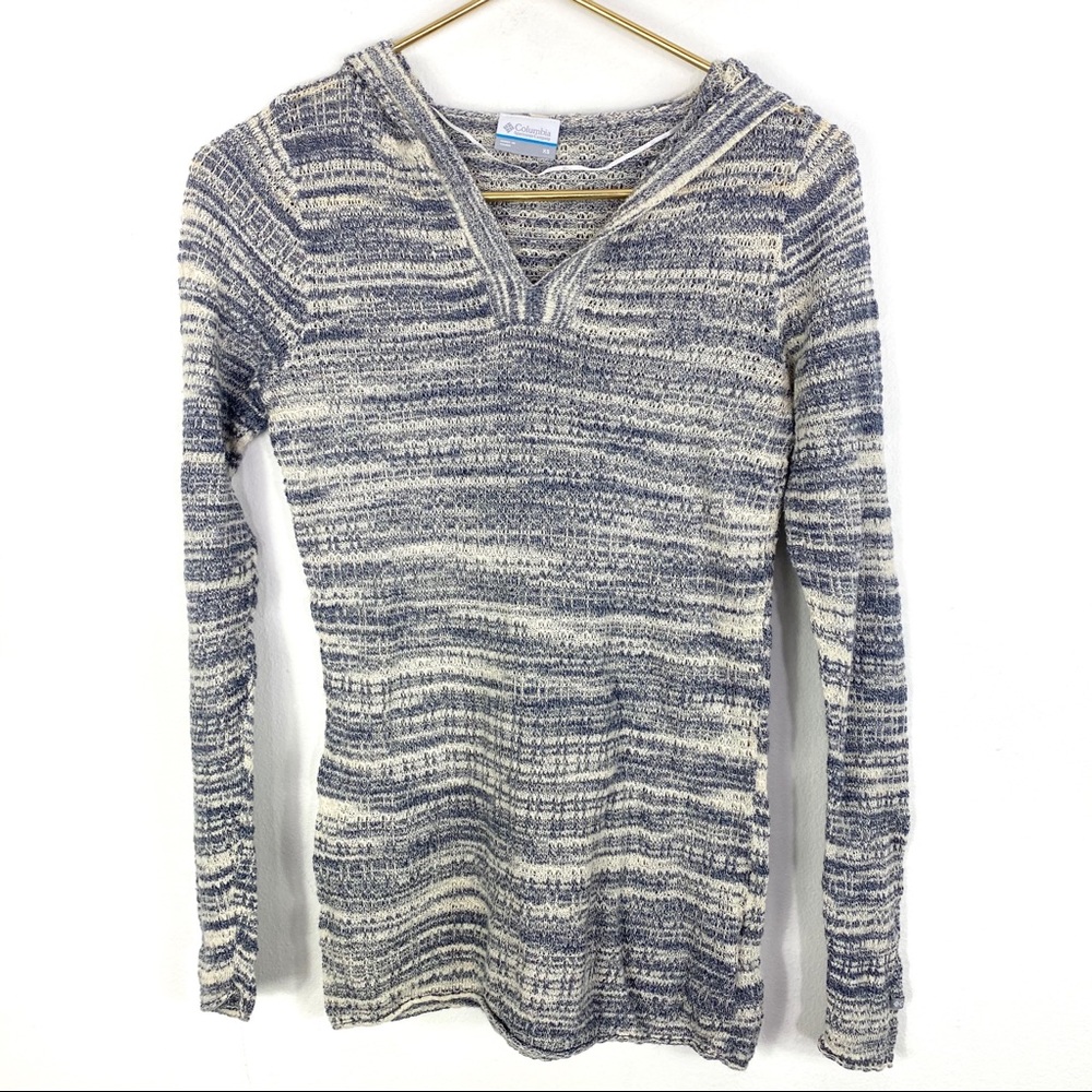 Columbia Lightweight Knit V Neck Hoodie Size XS